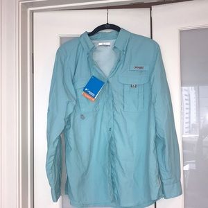 Columbia PFG Bahama long sleeve- clear blue